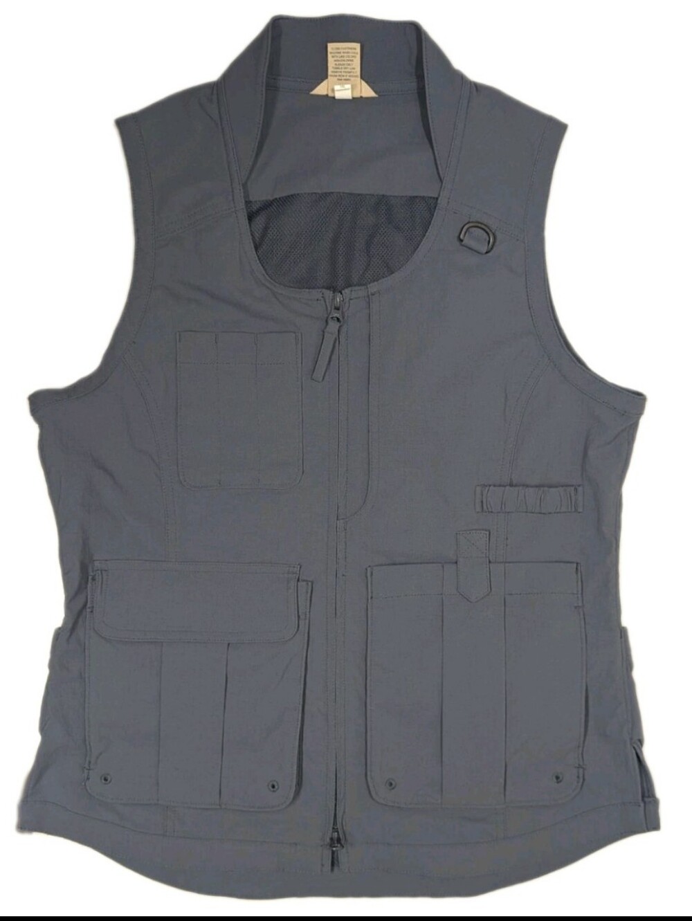 NWOT Duluth Womens S Utility Vest Gray Blue Outdoor Tactical #1010